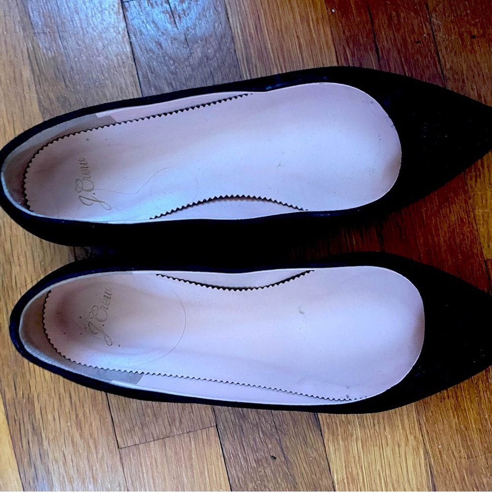 J Crew suede ballet slippers